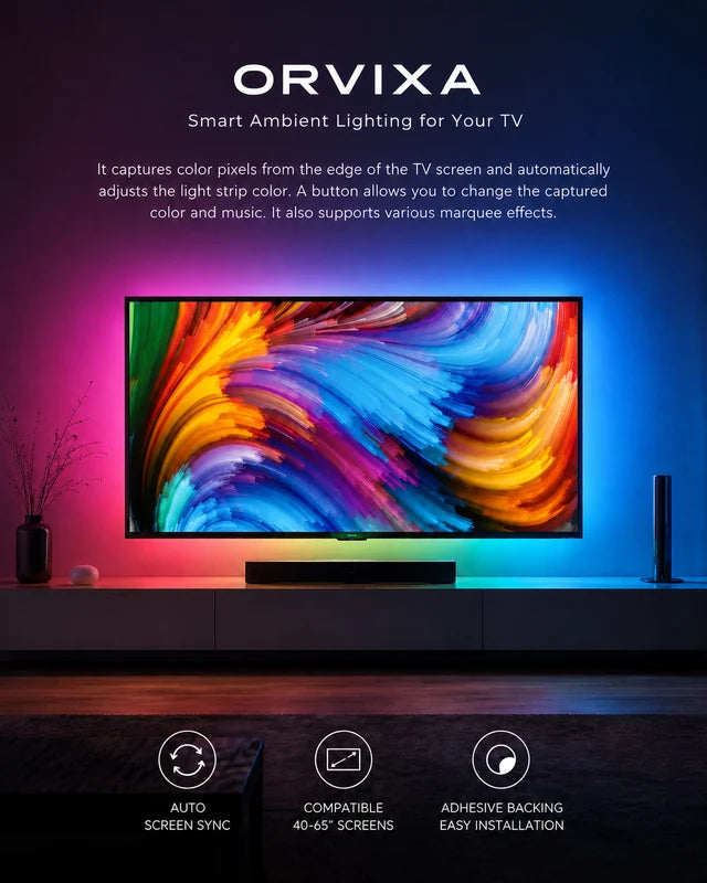 ORVIXA Sync Light TV Ambient Lighting Kit